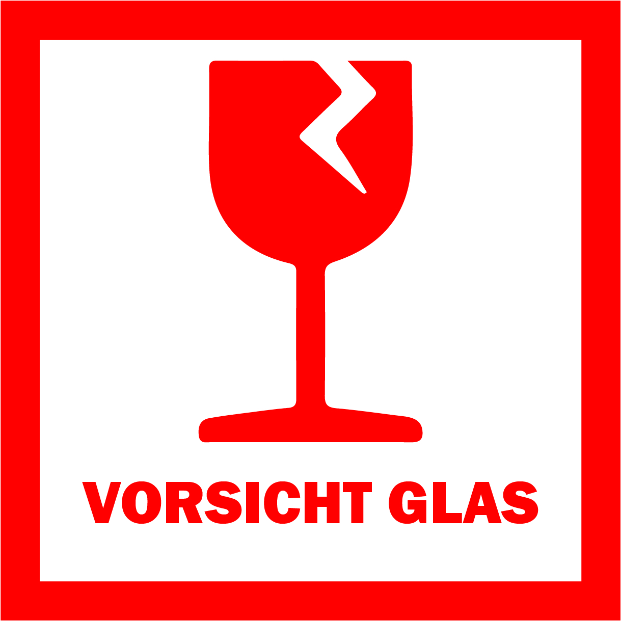 Paket Vorsicht Glas Ausdrucken: Hinweisetiketten Vorsicht Glas!