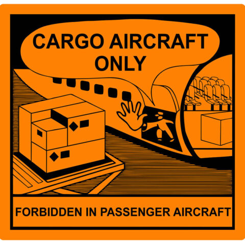 Self-adhesive label AIRCRAFT CARGO ONLY 115x125mm (CAO LABEL – IATA)